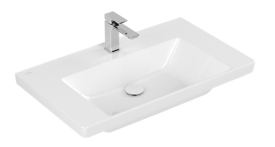 Villeroy & Boch Subway 3.0 lavabo 80x47 cm rectangulaire classique-de meuble blanc brillant 4A708101