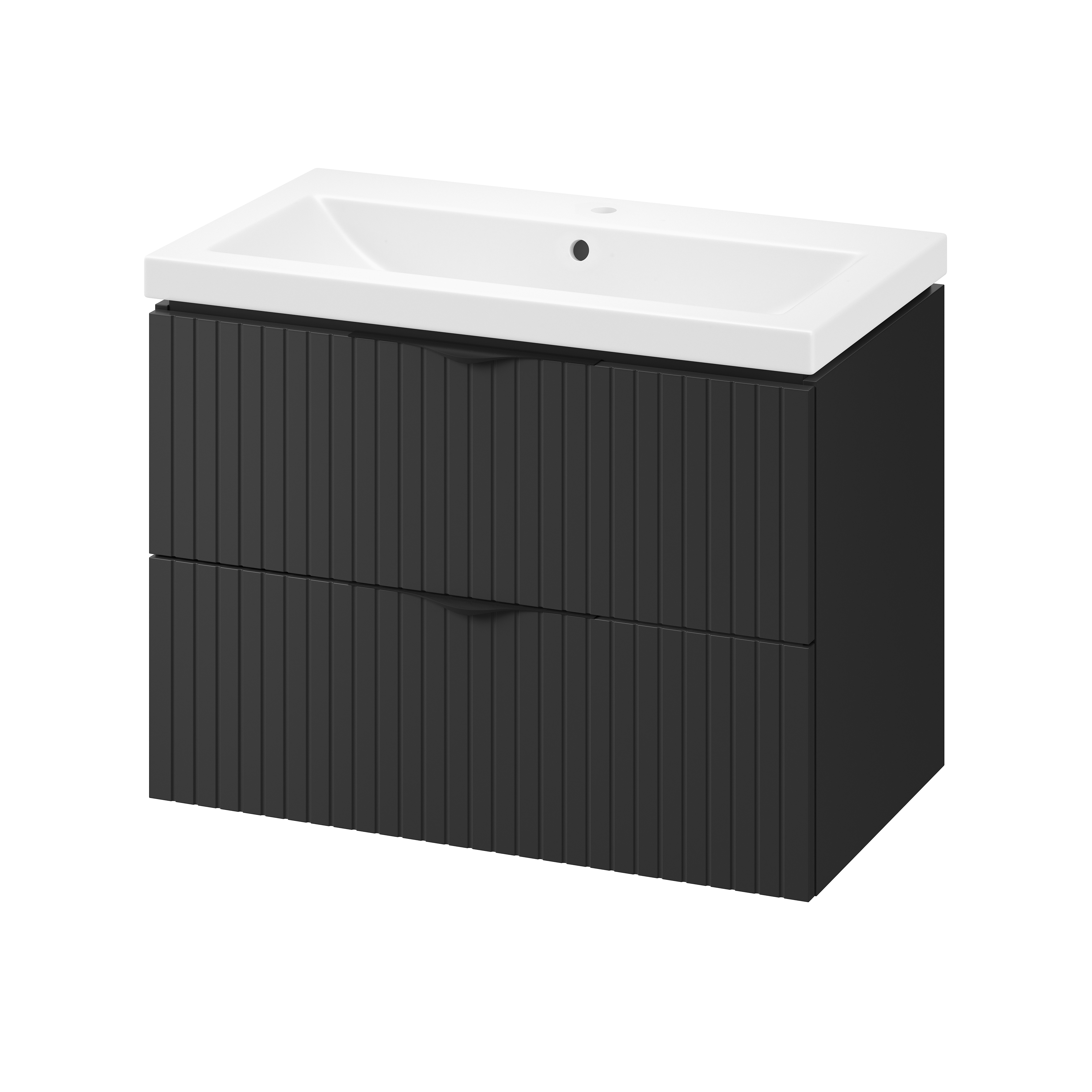 Cersanit Tirso lavabo avec meuble 80 cm noire S801-587