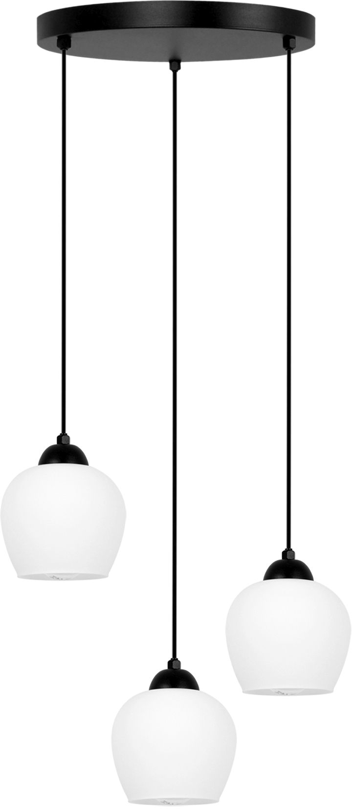 Kaja Abro lampe suspendue 3x15 W blanc-noir K-5601