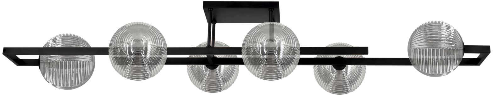 Kaja Tores plafonnier 6x10 W noir-graphite K-5772