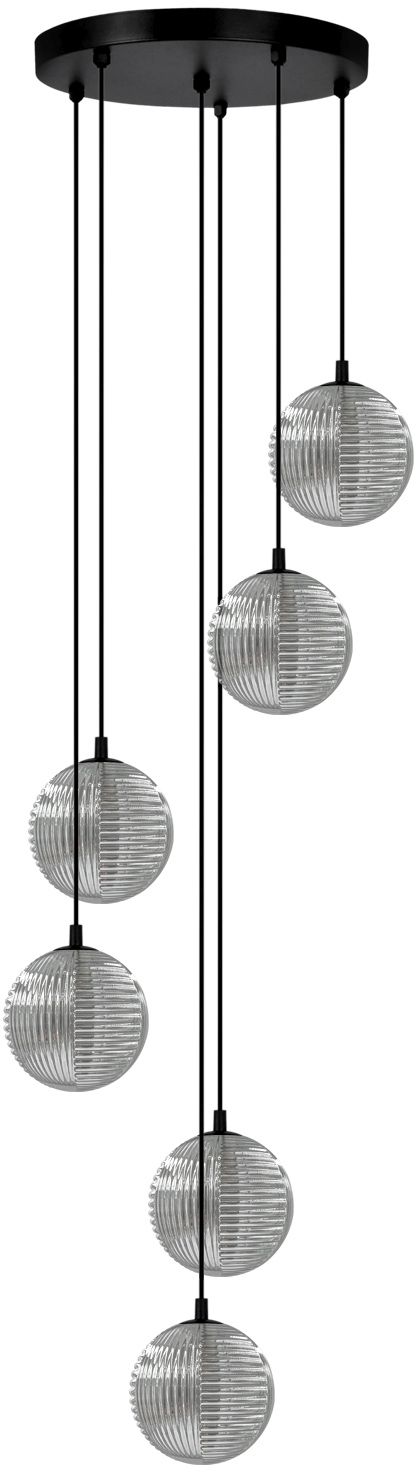 Kaja Monza lampe suspendue 6x10 W noir-graphite K-5704