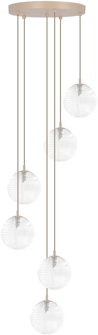 Kaja Tesoro lampe suspendue 6x10 W transparent-beige K-5701