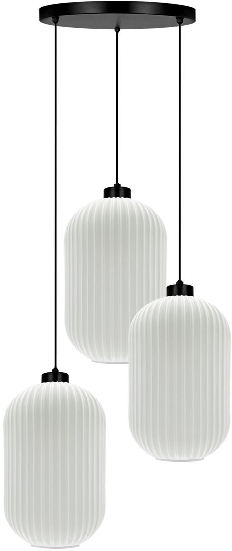 Kaja Vilar lampe suspendue 3x15 W blanc-noir K-5736
