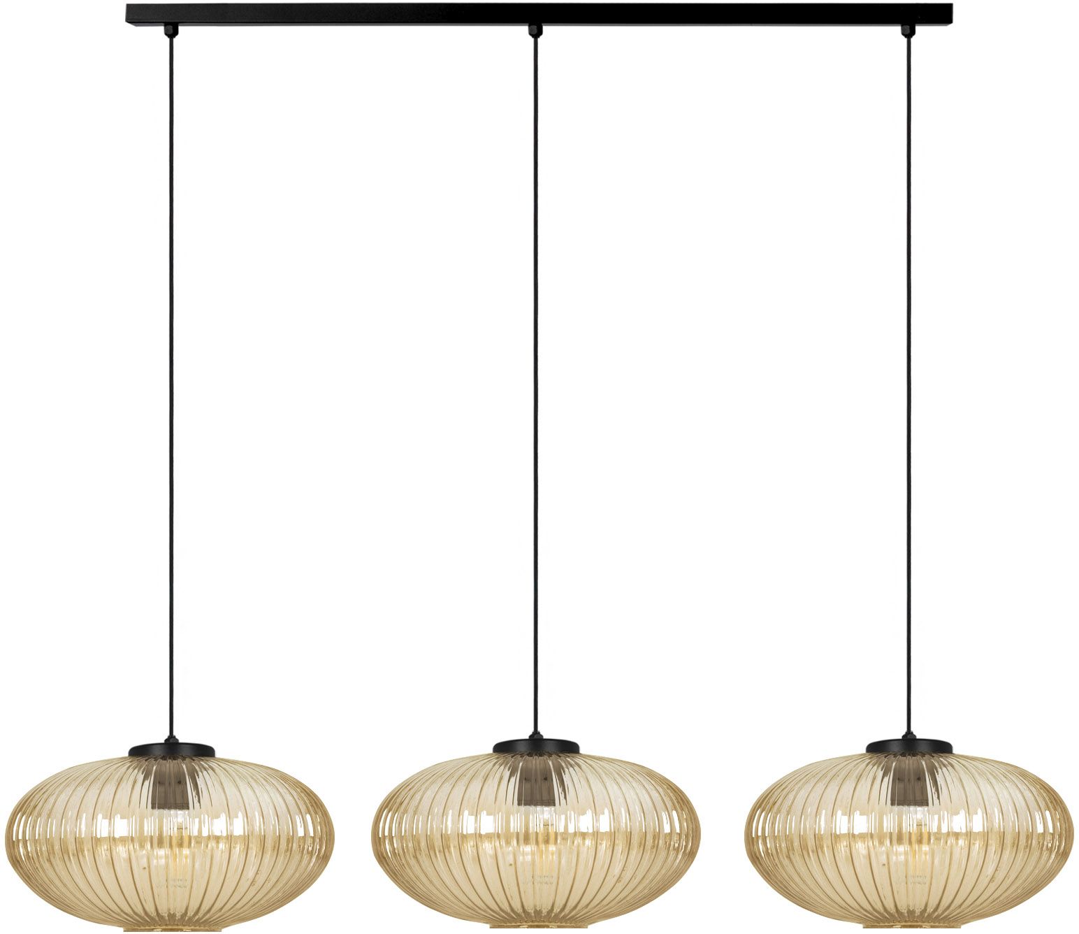 Kaja Drop lampe suspendue 3x15 W noir-ambre K-5675