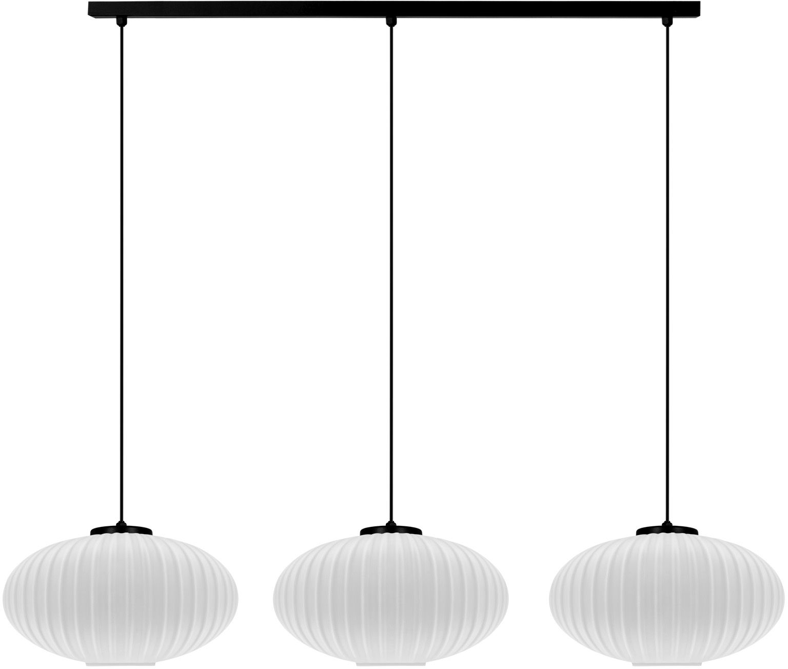Kaja Peso lampe suspendue 3x15 W blanc-noir K-5672
