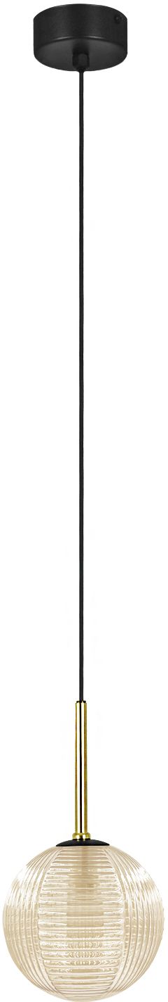 Kaja Giro lampe suspendue 1x10 W noir-doré-ambre K-5685