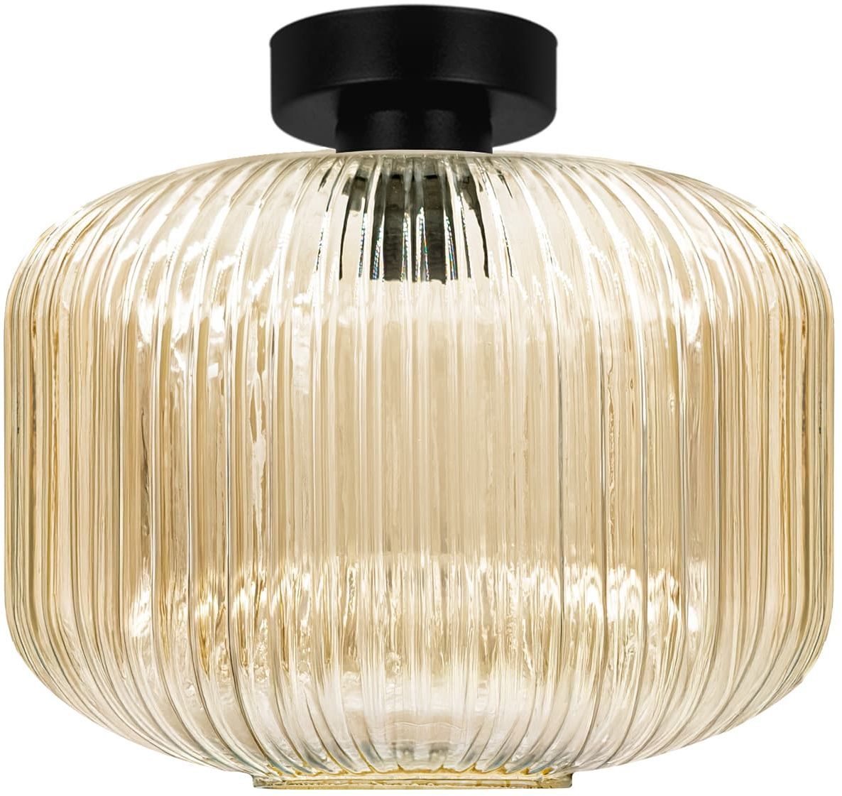 Kaja Clark plafonnier 1x15 W noir-ambré K-5653