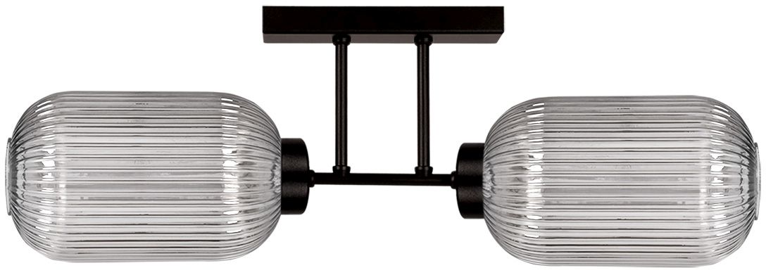 Kaja Silva plafonnier 2x15 W noir-graphite K-5753