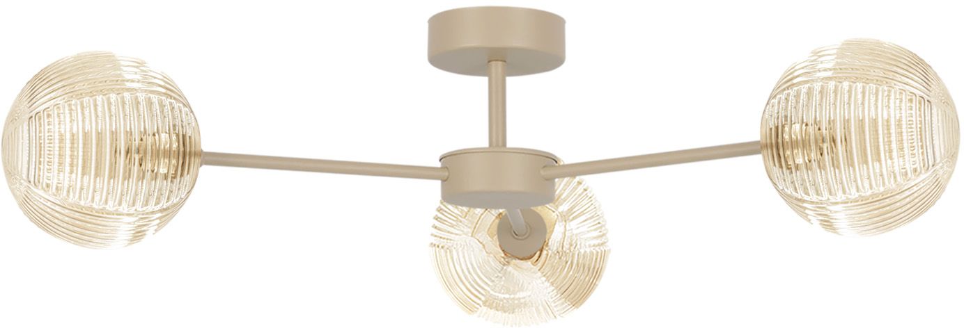 Kaja Jukon plafonnier 3x10 W ambré-beige K-5713