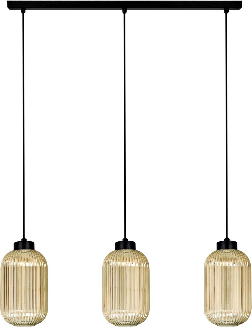 Kaja Fadiga lampe suspendue 3x15 W noir-ambre K-5744