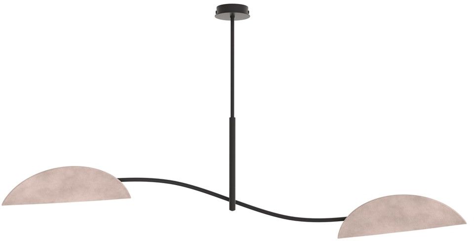 Emibig Lotus plafonnier 2x10 W gris 1462/2