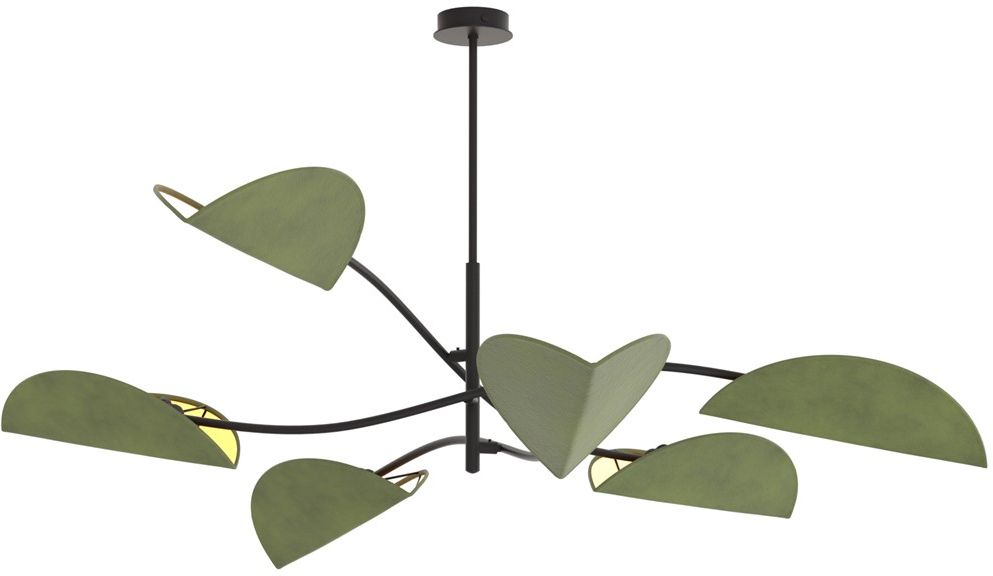 Emibig Lotus plafonnier 6x10 W vert 1461/6