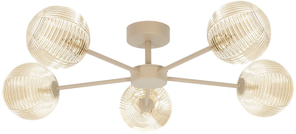 Kaja Jukon plafonnier 5x10 W ambré-beige K-5714