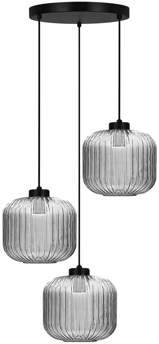 Kaja Campo lampe suspendue 3x15 W noir-graphite K-5664