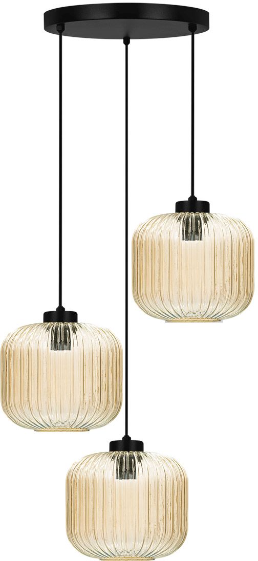 Kaja Clark lampe suspendue 3x15 W noir-graphite K-5654