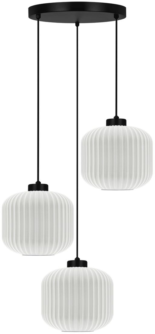 Kaja Sparta lampe suspendue 3x15 W blanc-noir K-5644