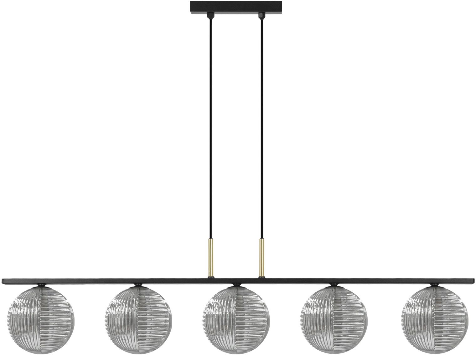 Kaja Fado lampe suspendue 5x10 W noir-doré-graphite K-5693