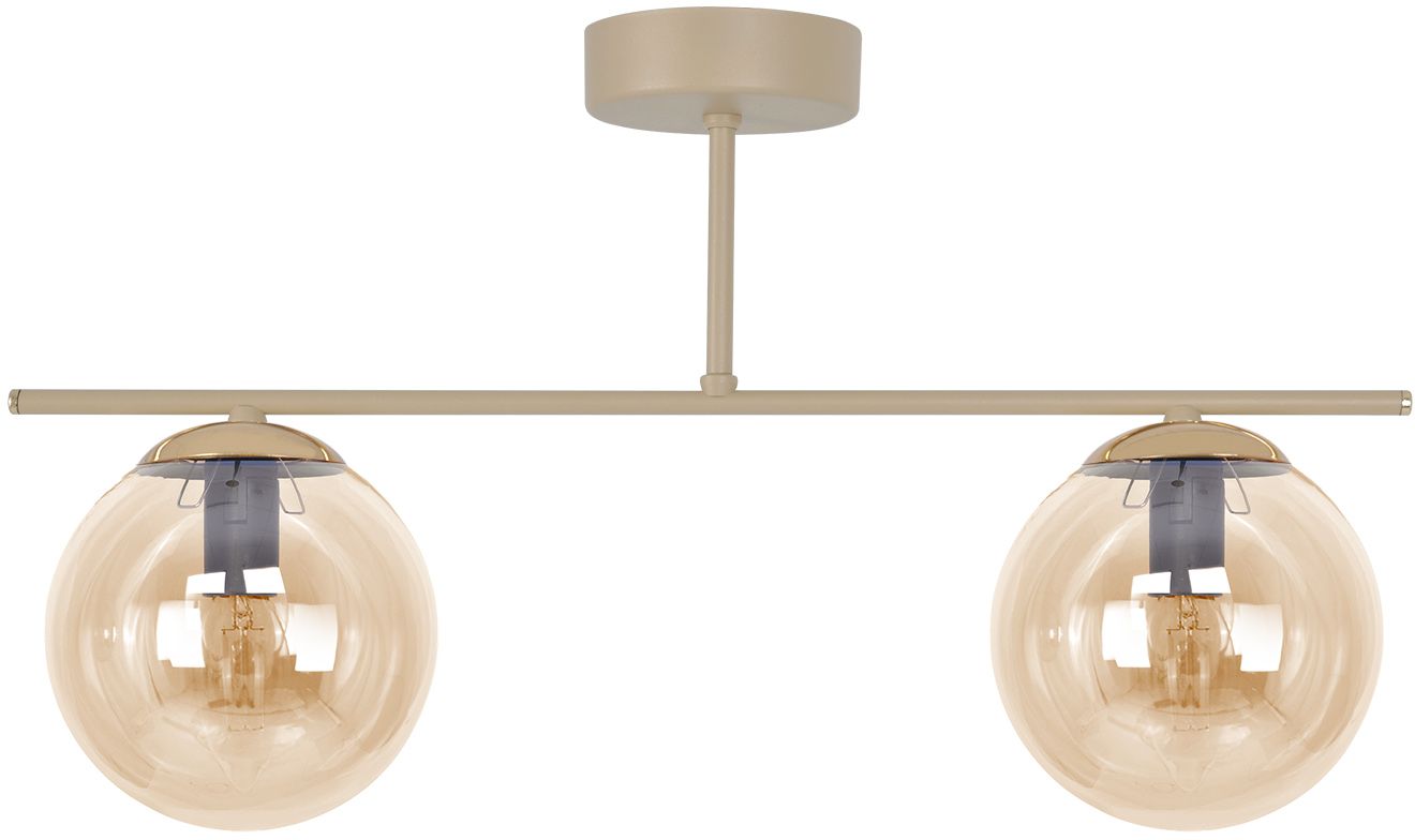 Kaja Felix plafonnier 2x10 W ambré-beige K-5781