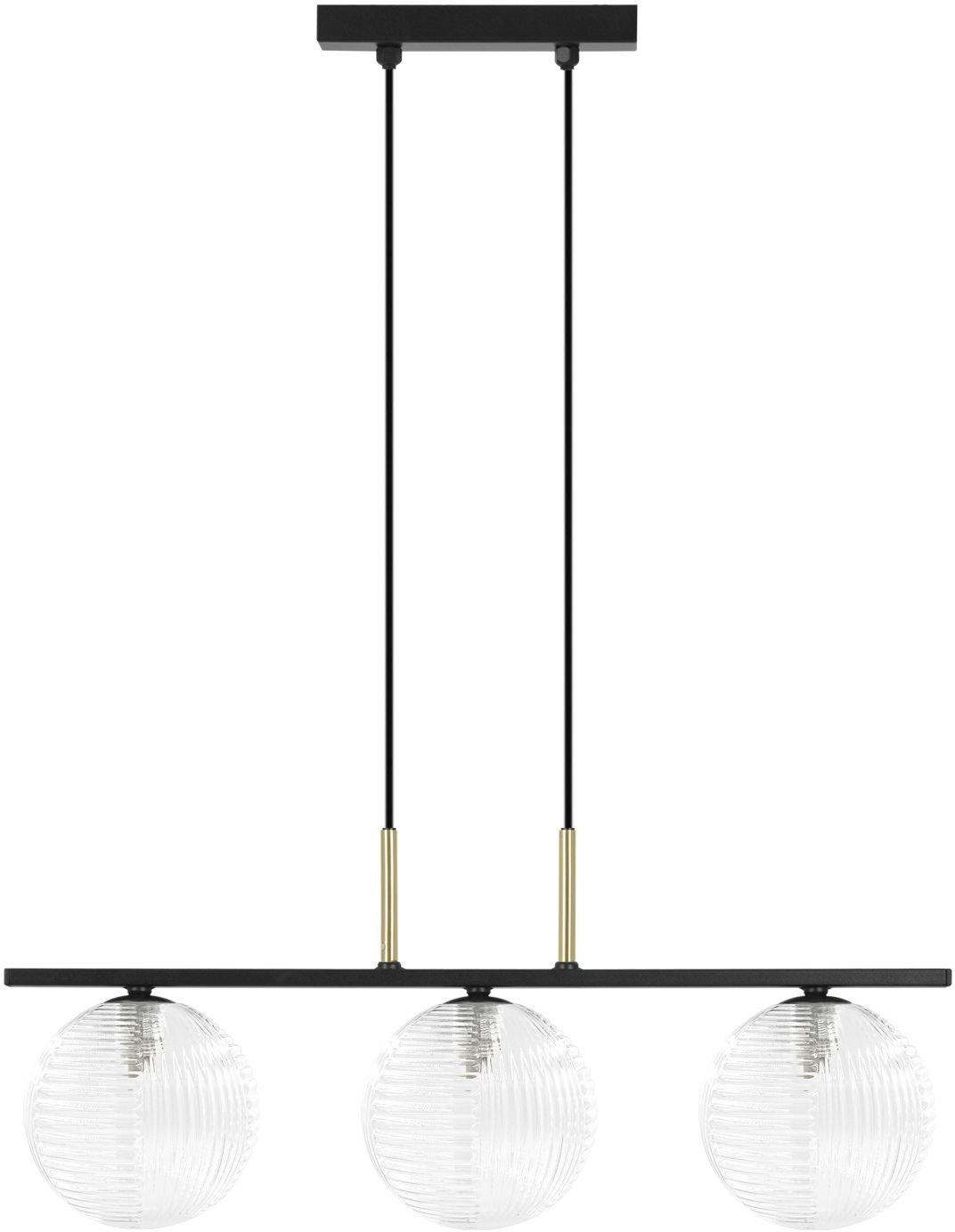 Kaja Aura lampe suspendue 3x10 W noir-transparent K-5682