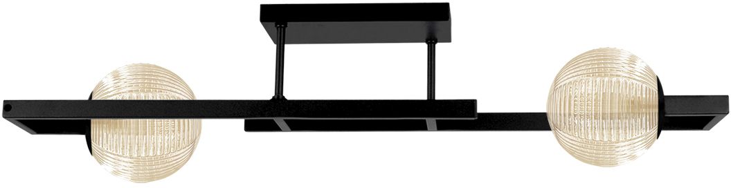 Kaja Emir plafonnier 2x10 W noir-ambré K-5765