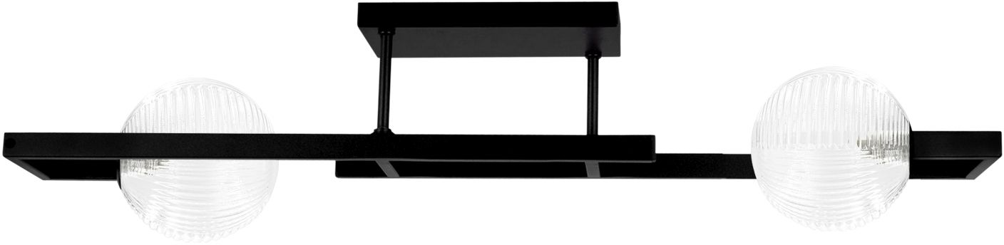 Kaja Parma plafonnier 2x10 W noir-transparent K-5760