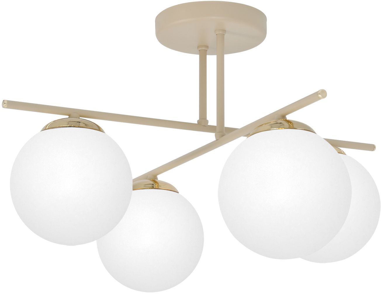 Kaja Savia plafonnier 4x10 W blanc-doré-beige K-5793