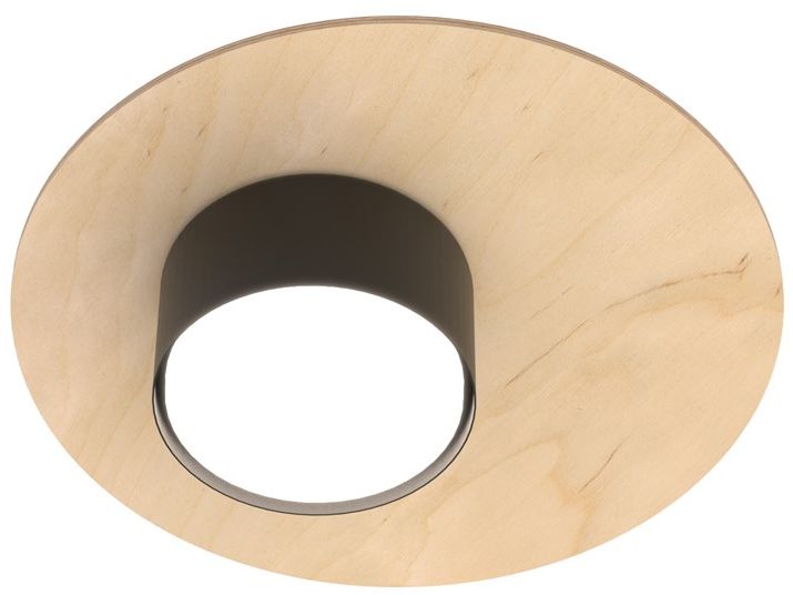 Emibig Pixo plafonnier 1x12 W noir-bois 1443/1