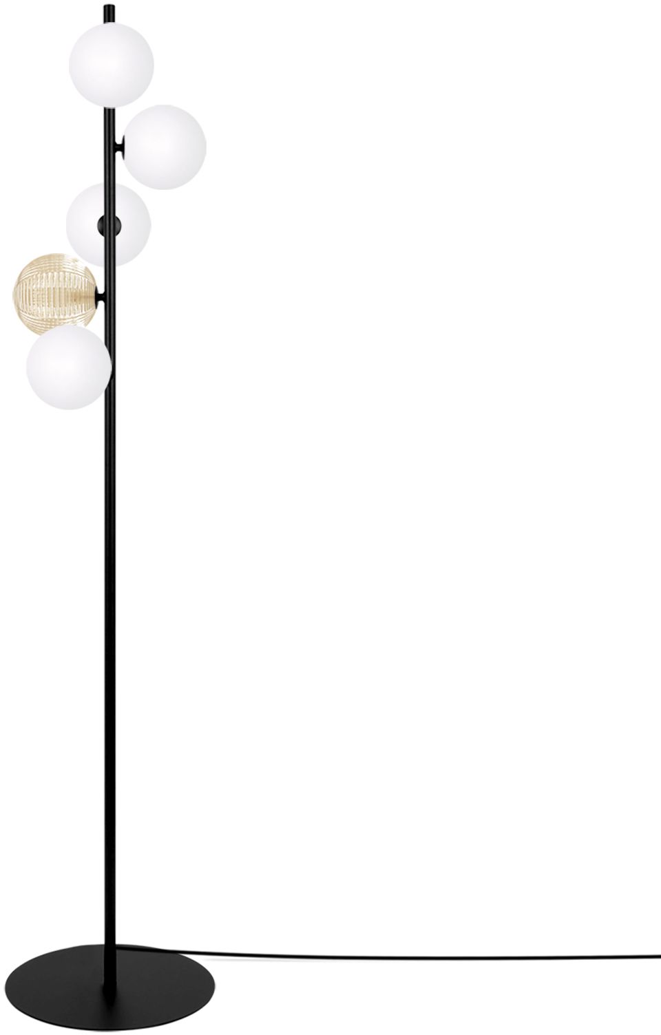 Kaja Saturno lampadaire 5x10 W blanc-noir-ambre K-5696