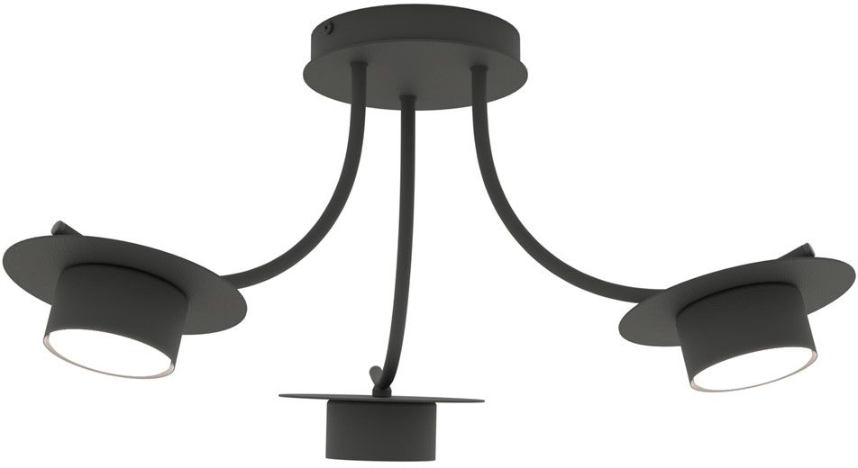 Emibig Enso plafonnier 3x12 W noir 1445/3