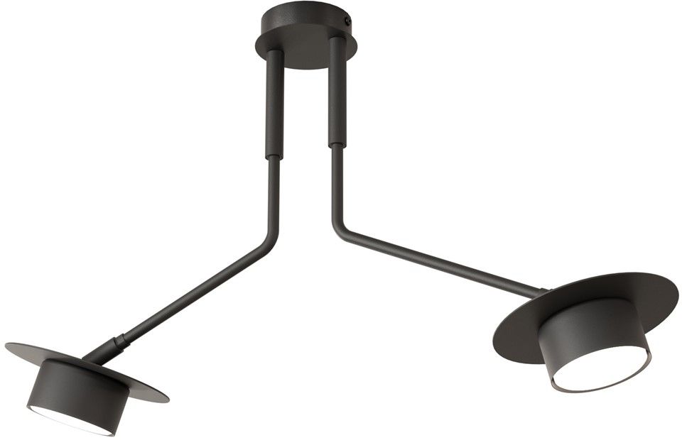 Emibig Mizu plafonnier 2x12 W noir 1448/2