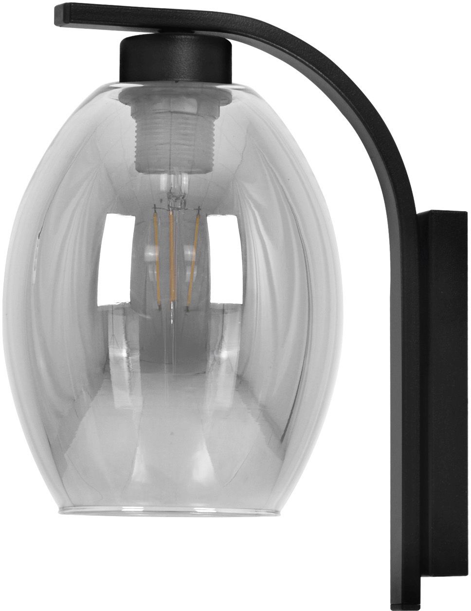 Kaja Balbo applique murale 1x15 W noir-fumé K-5723