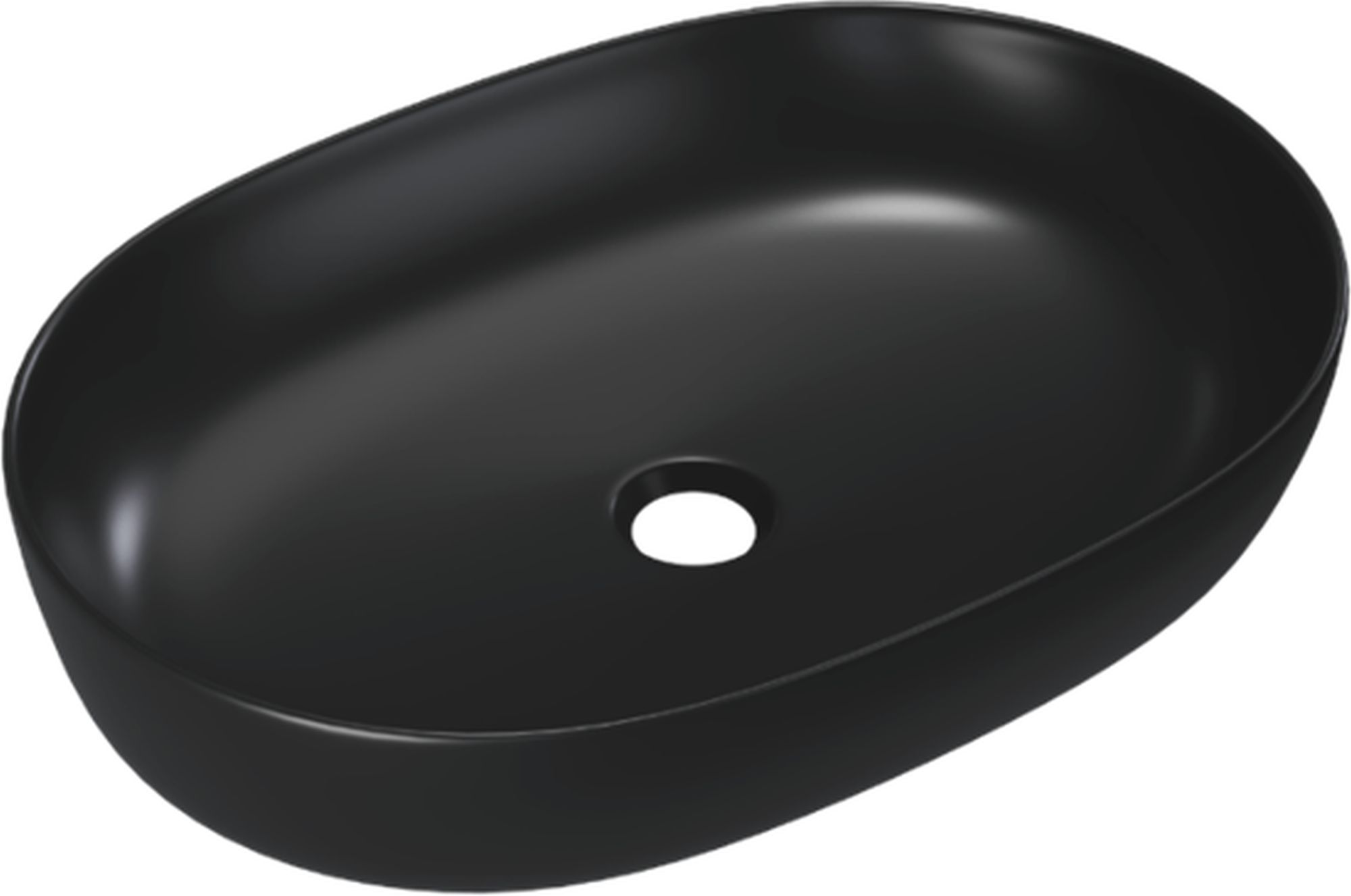 Excellent Jima lavabo 61.5x41.5 cm ovale à poser noir CEAC.2001.615.BLM