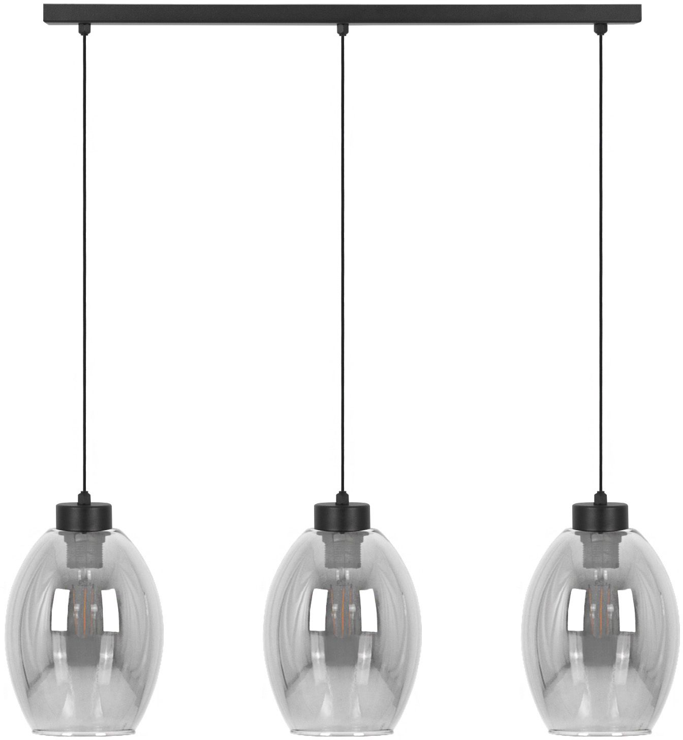 Kaja Balbo lampe suspendue 3x15 W noir-fumé K-5721