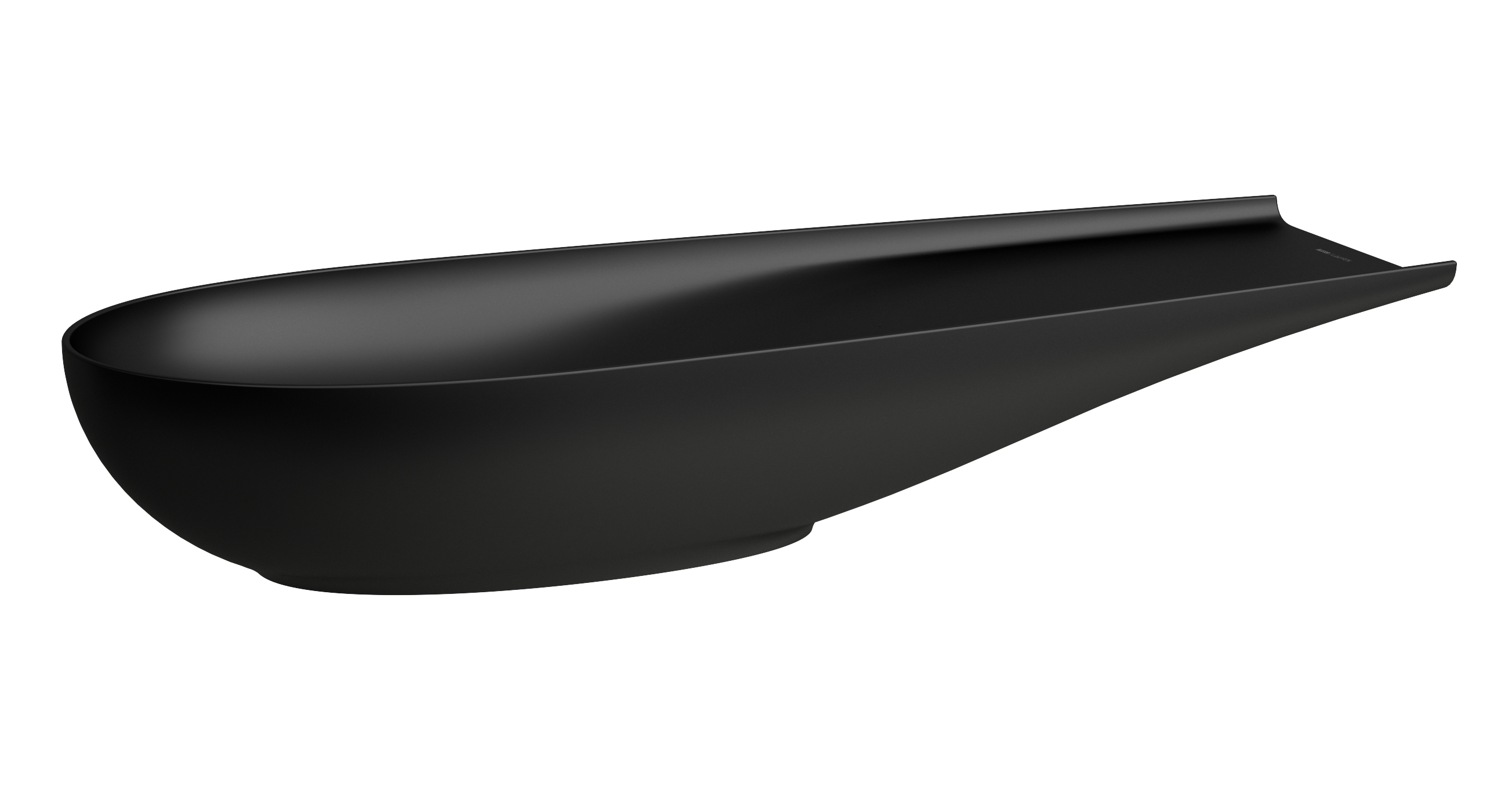 Laufen Il Bagno Alessi lavabo 100x38 cm ovale à poser noir mat H8189747161121