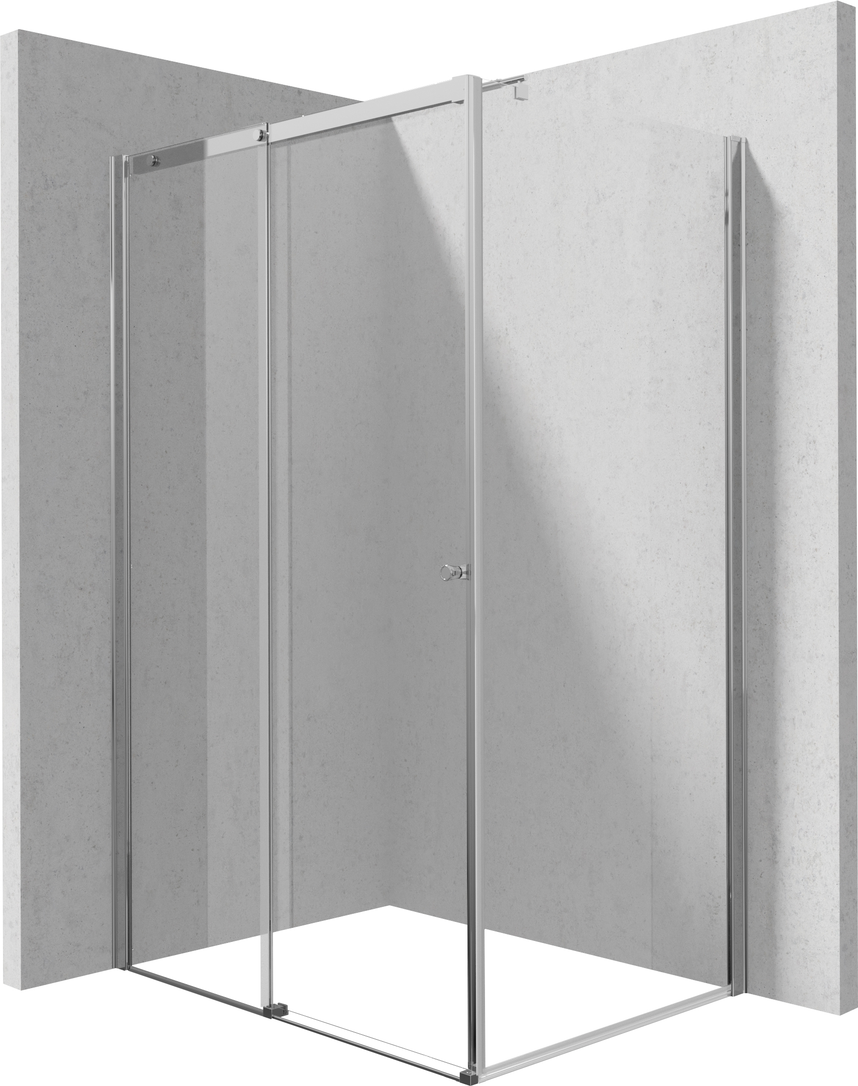 Deante Kerria Plus cabine de douche 100x90 cm rectangulaire chrome brillant/verre transparent KKN0P10S09