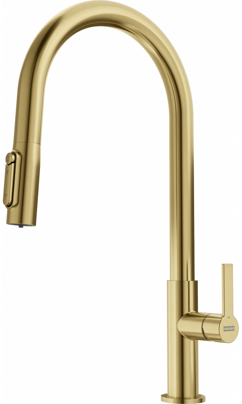 Franke Maris Slim Clear Water J Pull-Out mitigeur de cuisine sur pied or/vieil or 120.0736.601