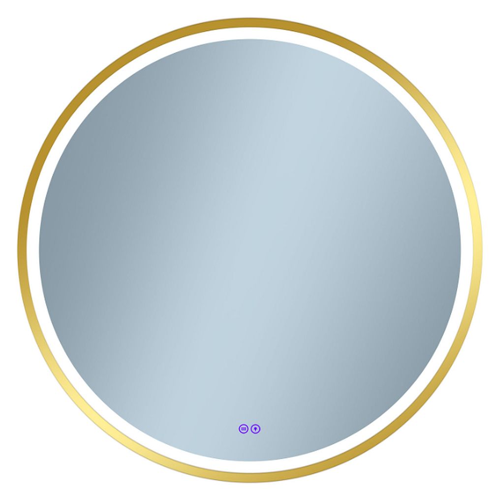 Venti Orion Gold miroir 60x60 cm circulaire avec éclairage avec tapis chauffant doré 5905951180366