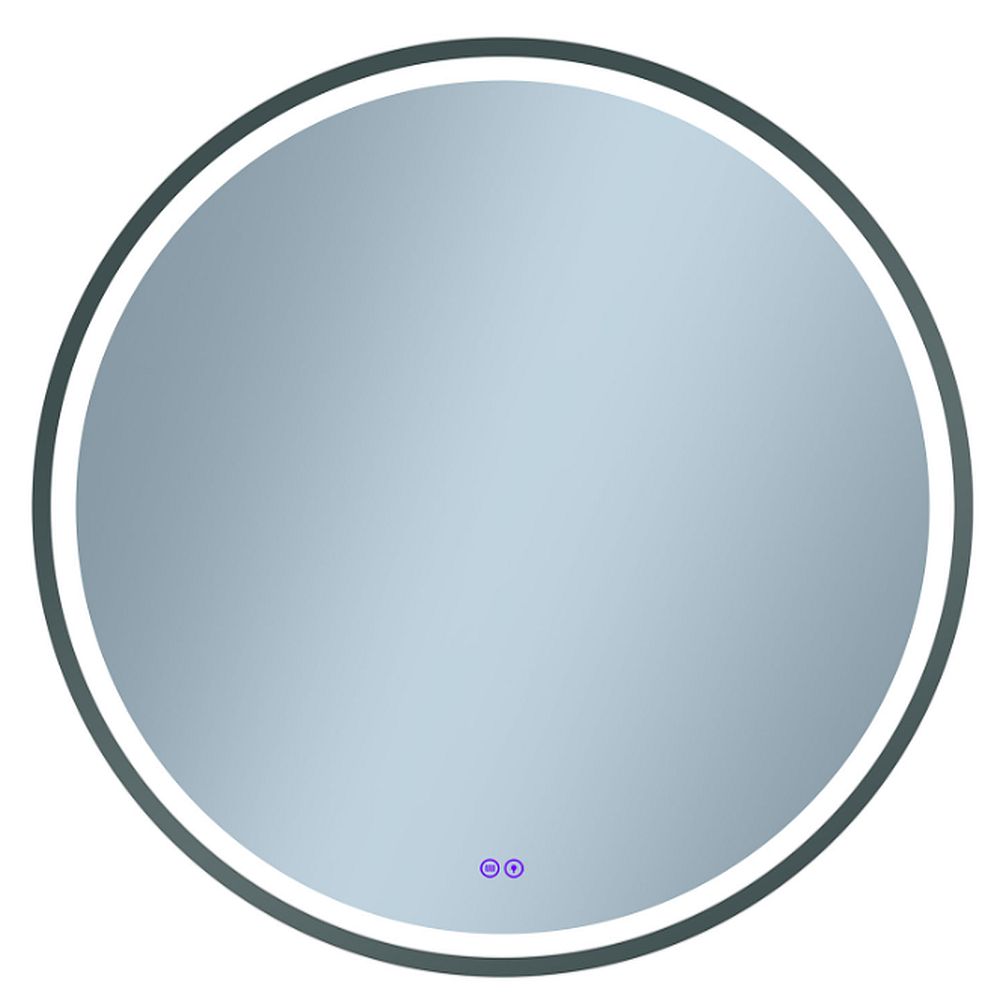 Venti Orion Graphite miroir 60x60 cm circulaire avec éclairage oui graphite 5905951180373