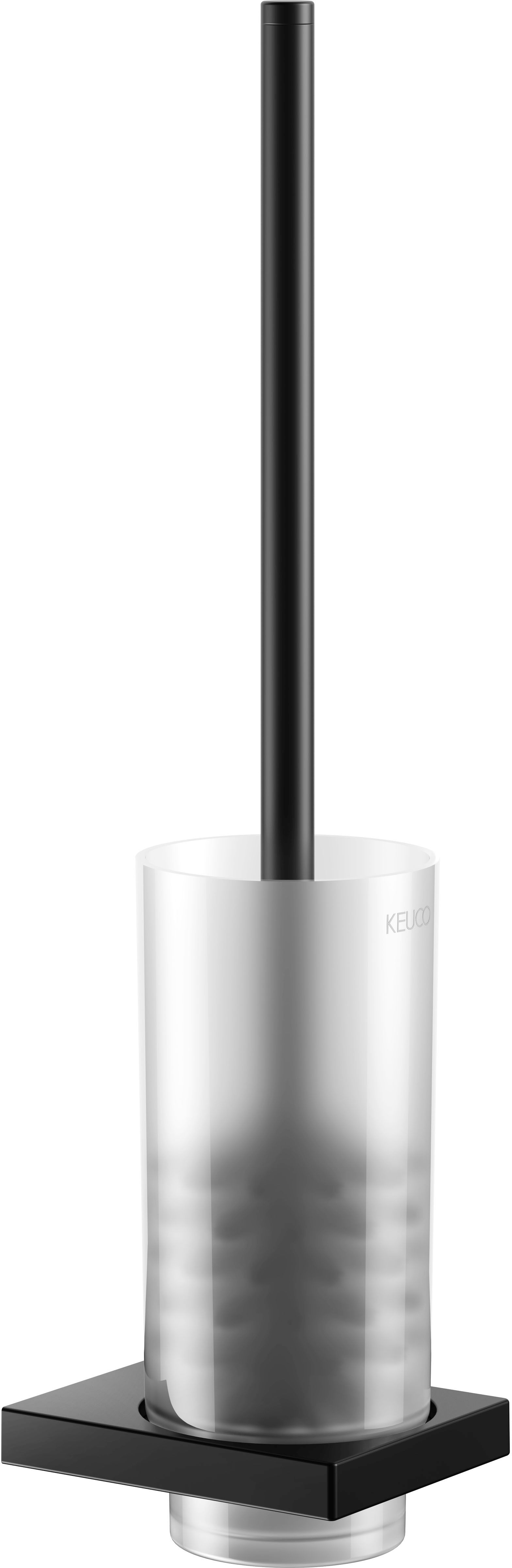 Keuco Edition 11 brosse wc à visser verre-noir 11164379000