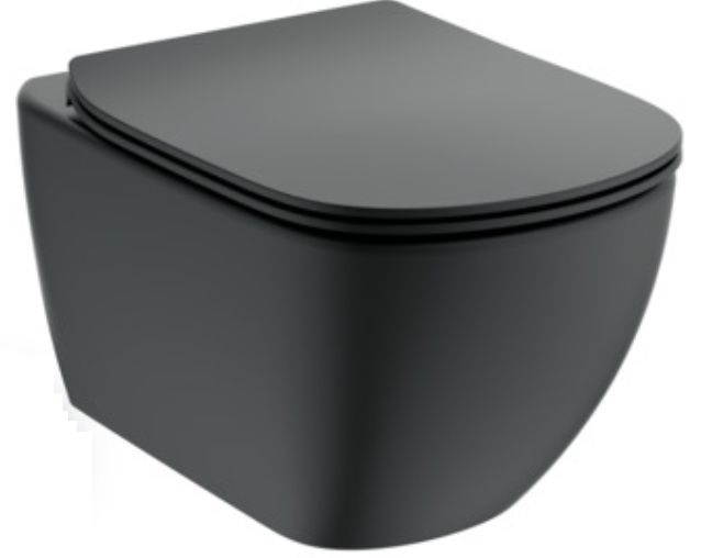 Ideal Standard Tesi cuvette wc avec abattant à descente lente suspendue oui noir T3546V3