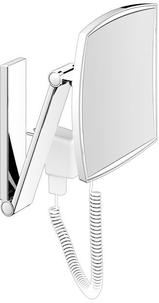Keuco Cosmetic mirrors miroir cosmétique 20x30.8 cm carré avec éclairage chrome 17613019001