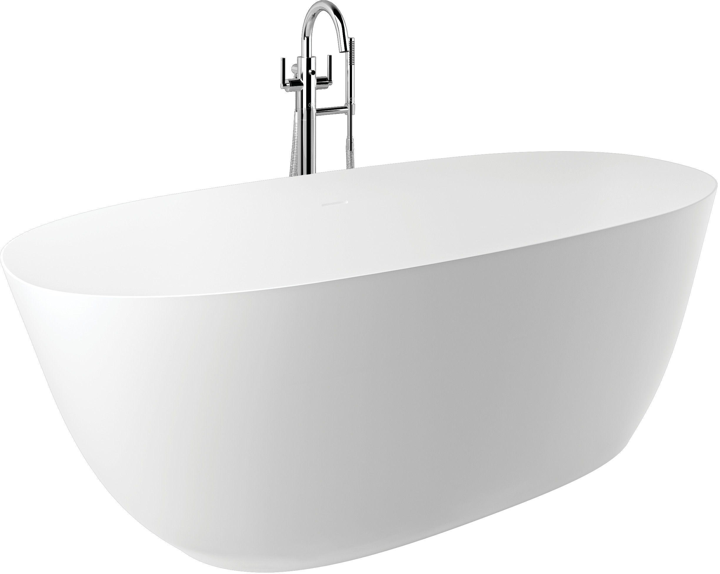 Kludi Resa O baignoire autoportante 180x80 cm ovale blanc 51BF0153