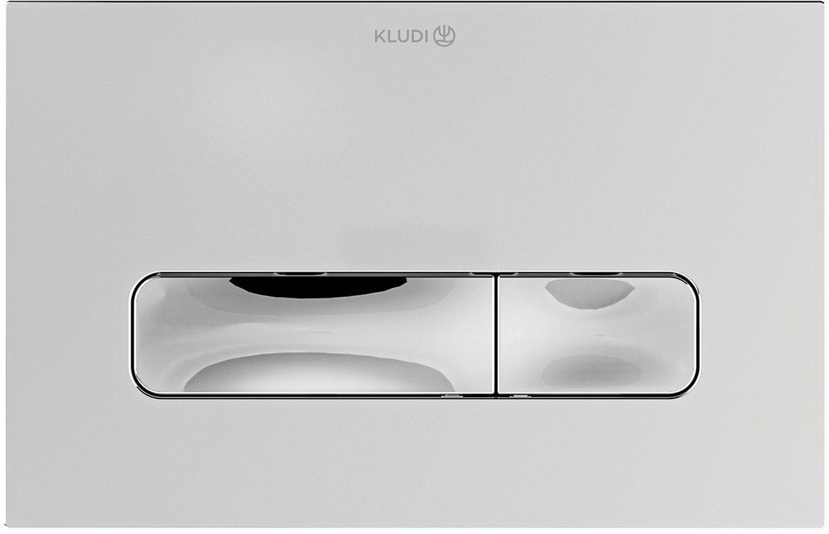 Kludi Unifix bouton de chasse d'eau pour WC chrome brillant-chrome mat 30PP0105