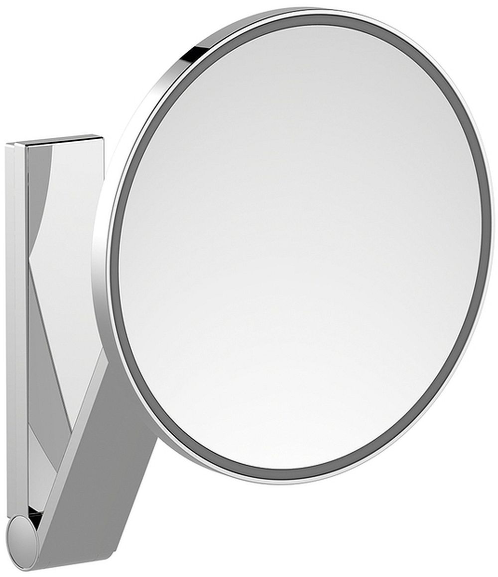 Keuco Cosmetic mirrors miroir cosmétique 21.2x31.8 cm arrondi avec éclairage nickel 17612059003
