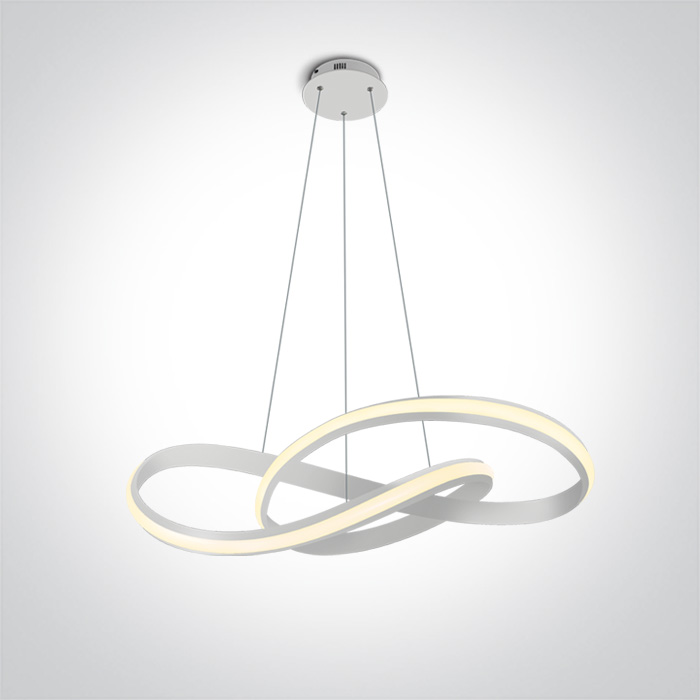 One Light Evia lampe suspendue 1x40 W blanc 63066A/W
