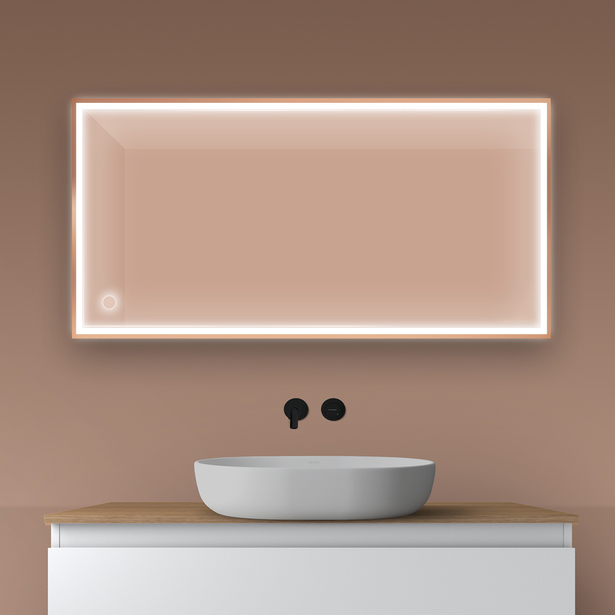 Oltens Nordlis miroir 60x120 cm rectangulaire avec éclairage oui 64107610