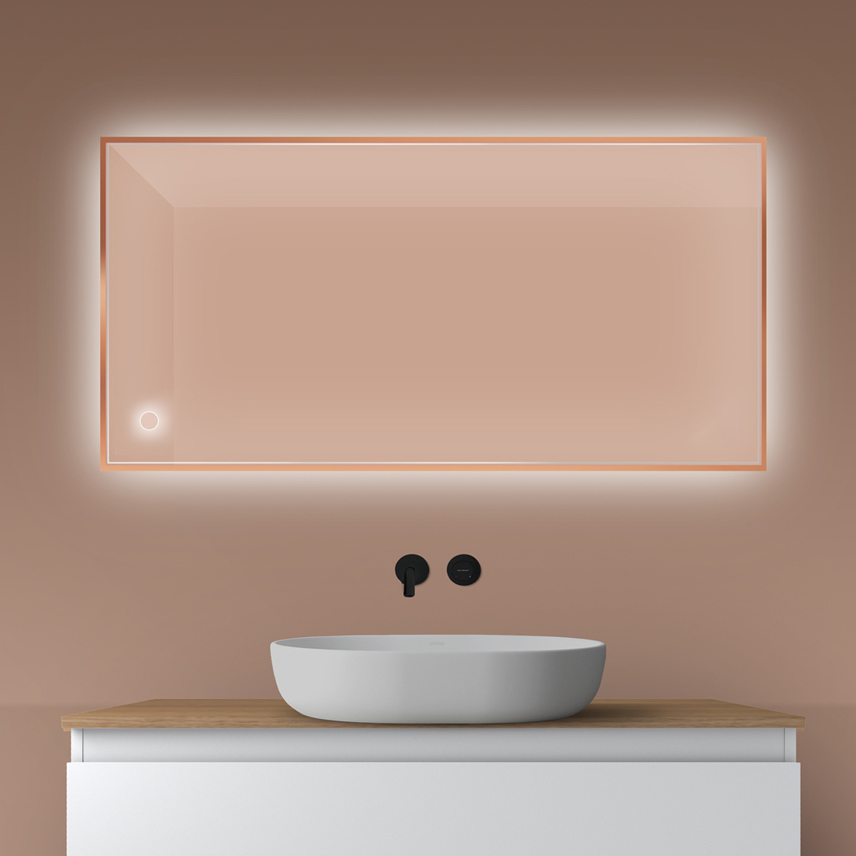 Oltens Nordlis miroir 60x120 cm rectangulaire avec éclairage oui 64112610