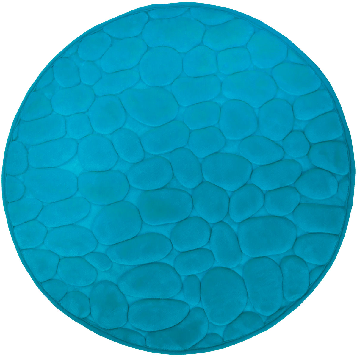 Duschy Bellarina tapis de bain 60x60 cm rond bleu-vert 767-32