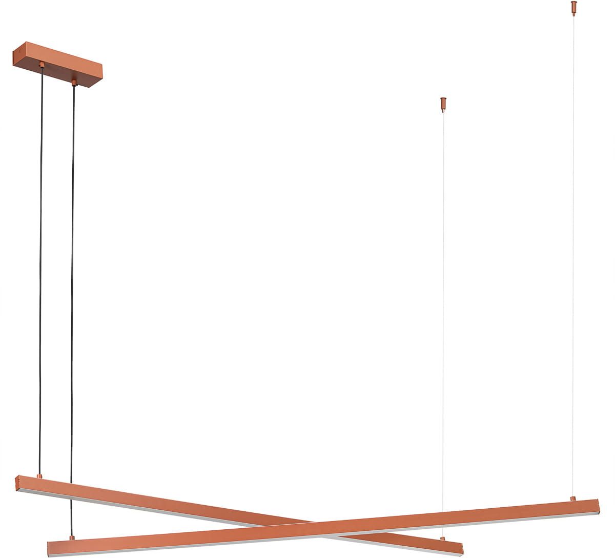 Argon Miami lampe suspendue 2x74 W marron 8837