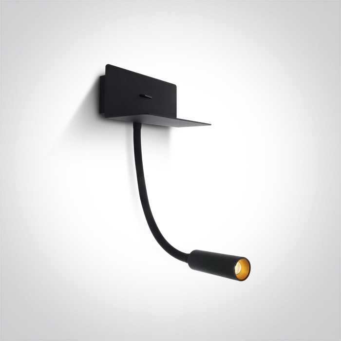 One Light Vliziana applique murale 1x3 W noir 65744/B/W